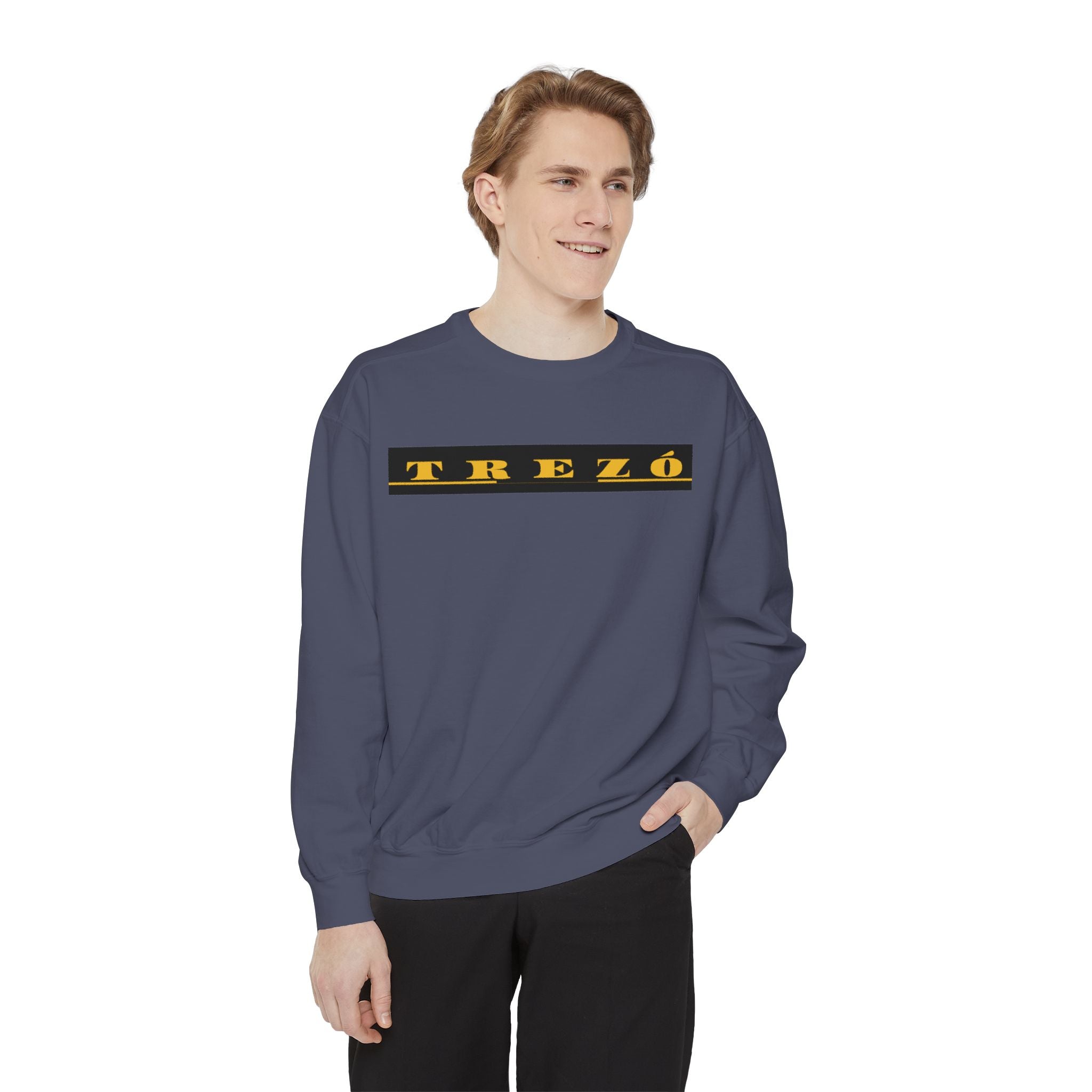 Stylish Unisex Garment-Dyed Sweatshirt - Cozy Casual Wear, Trezó Design, Perfect for Fall Fashion, Unique Gift Idea, Everyday Comfort