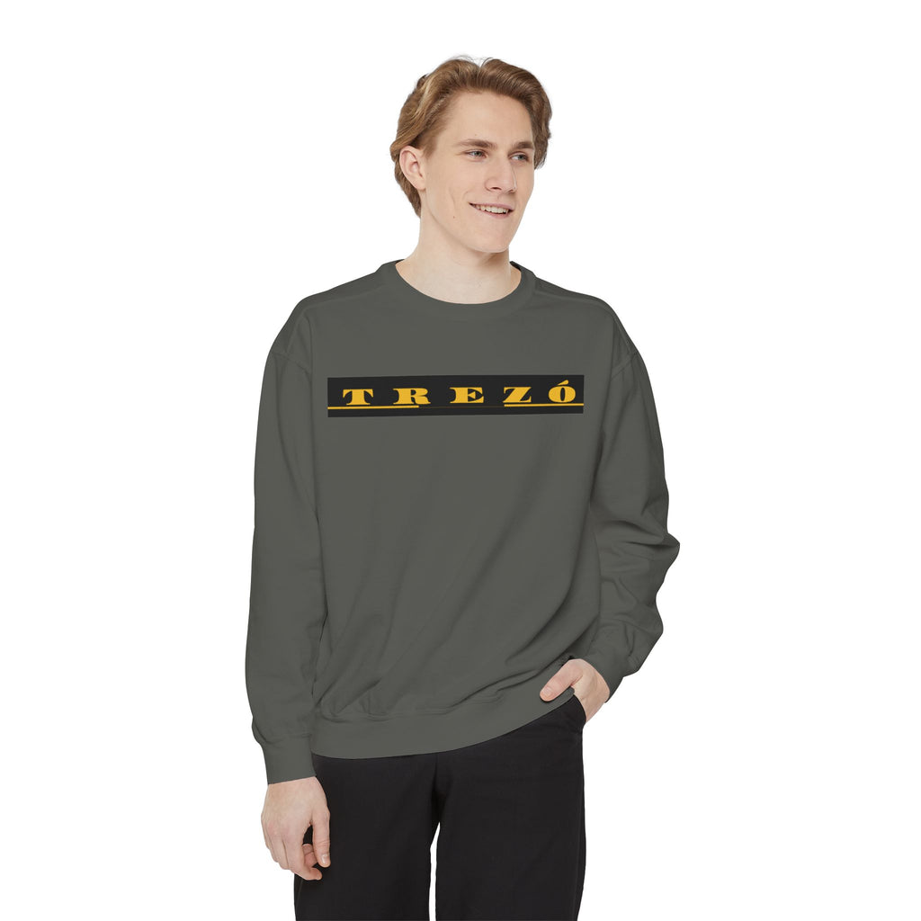 Stylish Unisex Garment-Dyed Sweatshirt - Cozy Casual Wear, Trezó Design, Perfect for Fall Fashion, Unique Gift Idea, Everyday Comfort
