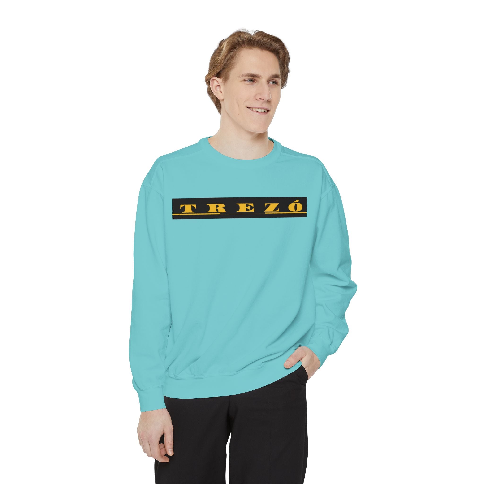 Stylish Unisex Garment-Dyed Sweatshirt - Cozy Casual Wear, Trezó Design, Perfect for Fall Fashion, Unique Gift Idea, Everyday Comfort