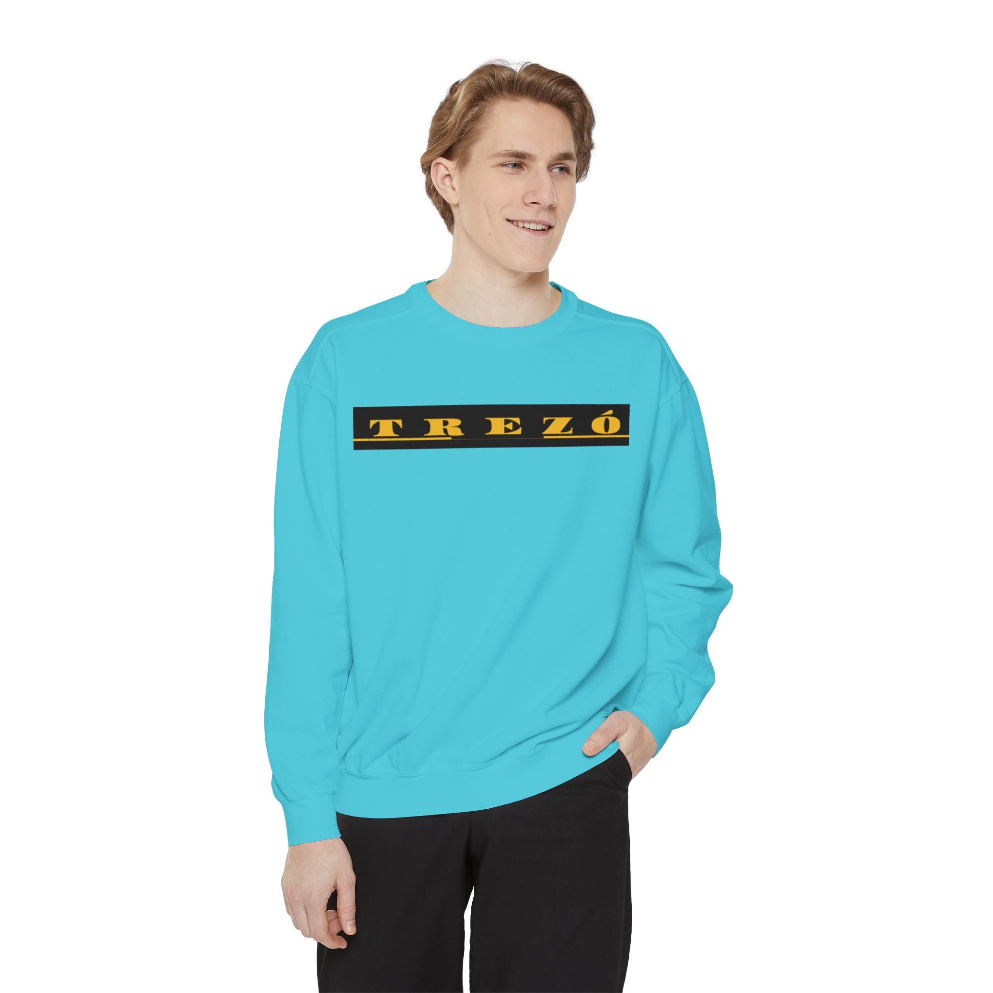 Stylish Unisex Garment-Dyed Sweatshirt - Cozy Casual Wear, Trezó Design, Perfect for Fall Fashion, Unique Gift Idea, Everyday Comfort