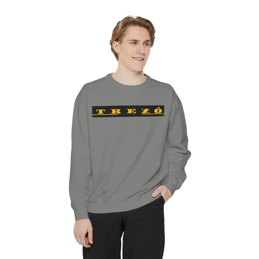 Stylish Unisex Garment-Dyed Sweatshirt - Cozy Casual Wear, Trezó Design, Perfect for Fall Fashion, Unique Gift Idea, Everyday Comfort