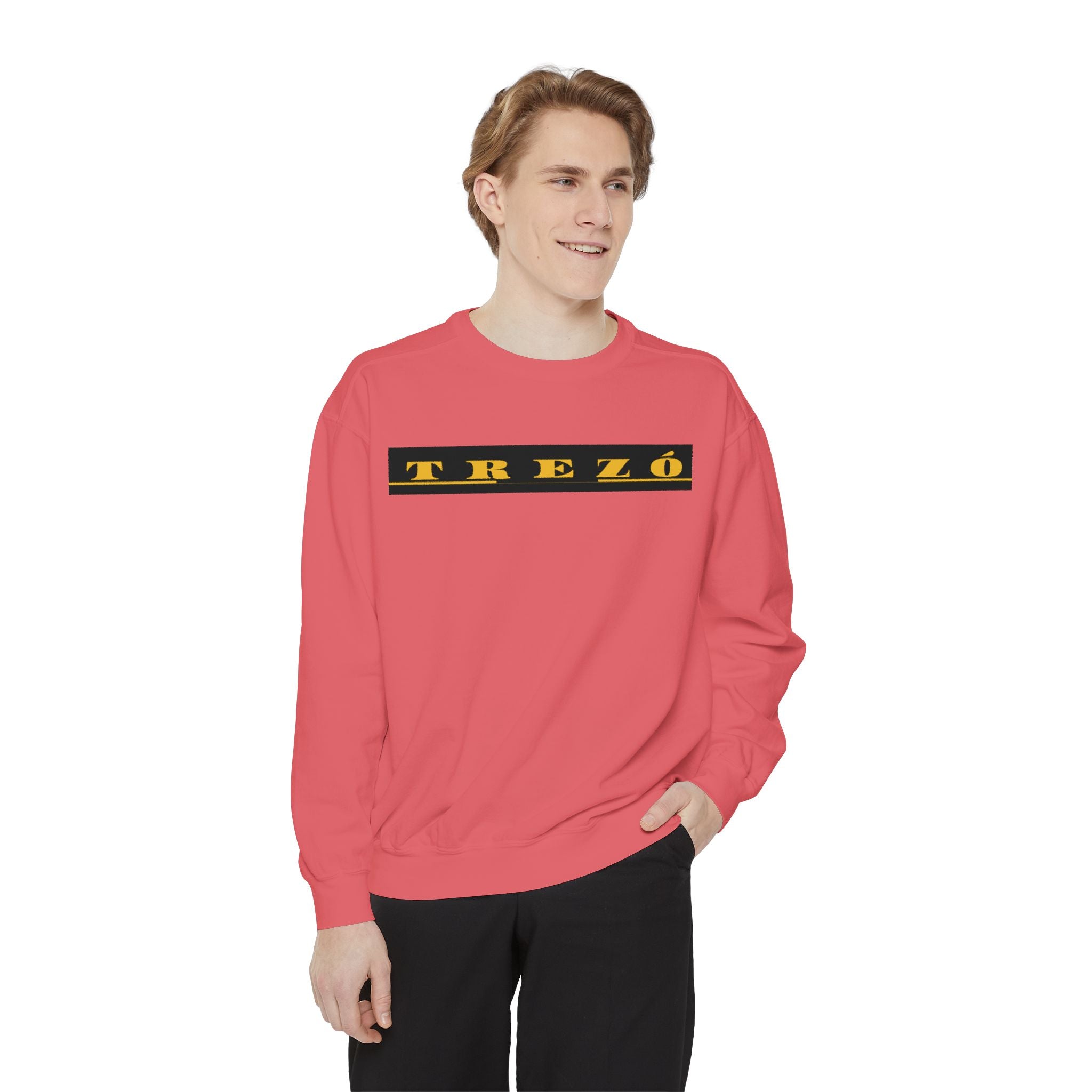 Stylish Unisex Garment-Dyed Sweatshirt - Cozy Casual Wear, Trezó Design, Perfect for Fall Fashion, Unique Gift Idea, Everyday Comfort