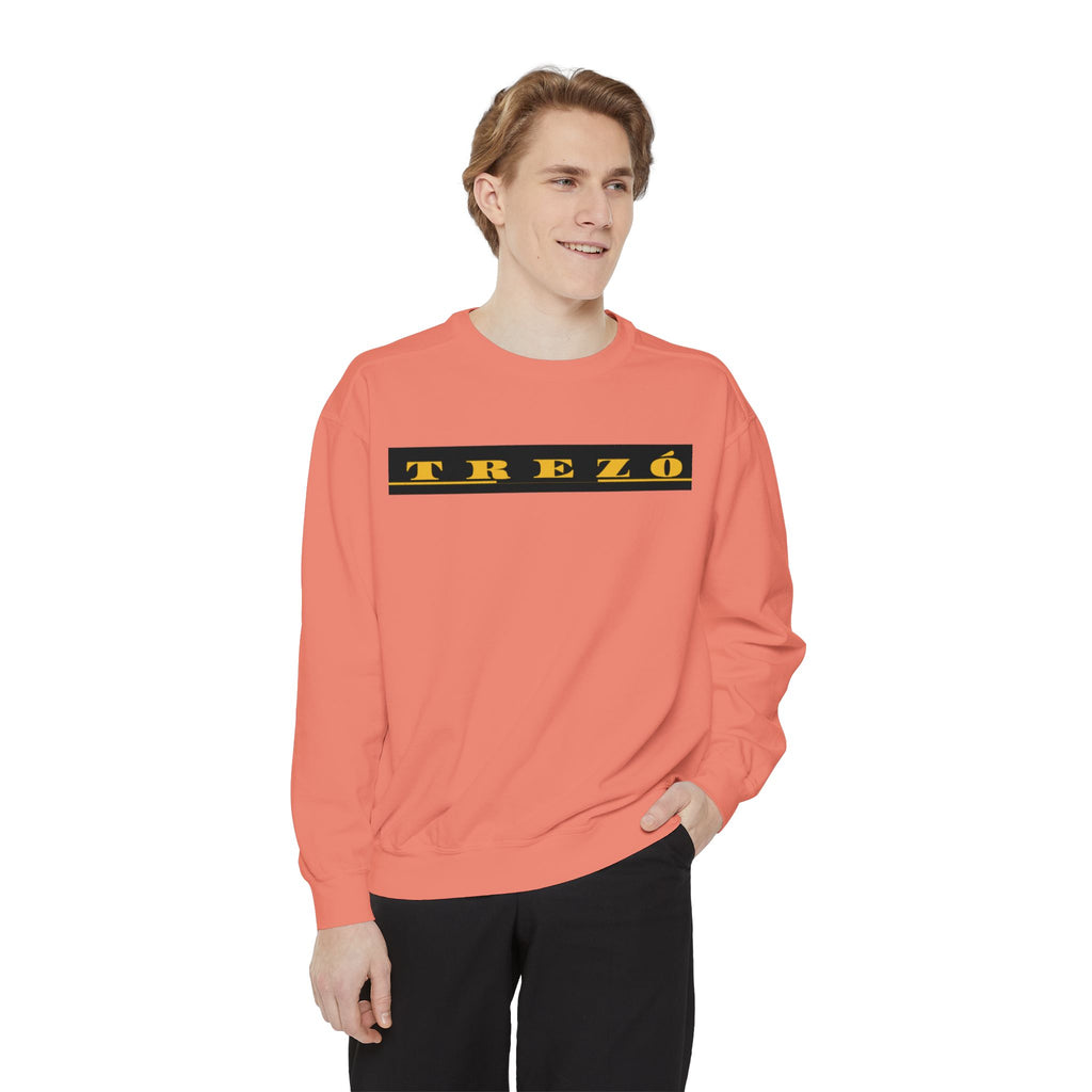 Stylish Unisex Garment-Dyed Sweatshirt - Cozy Casual Wear, Trezó Design, Perfect for Fall Fashion, Unique Gift Idea, Everyday Comfort
