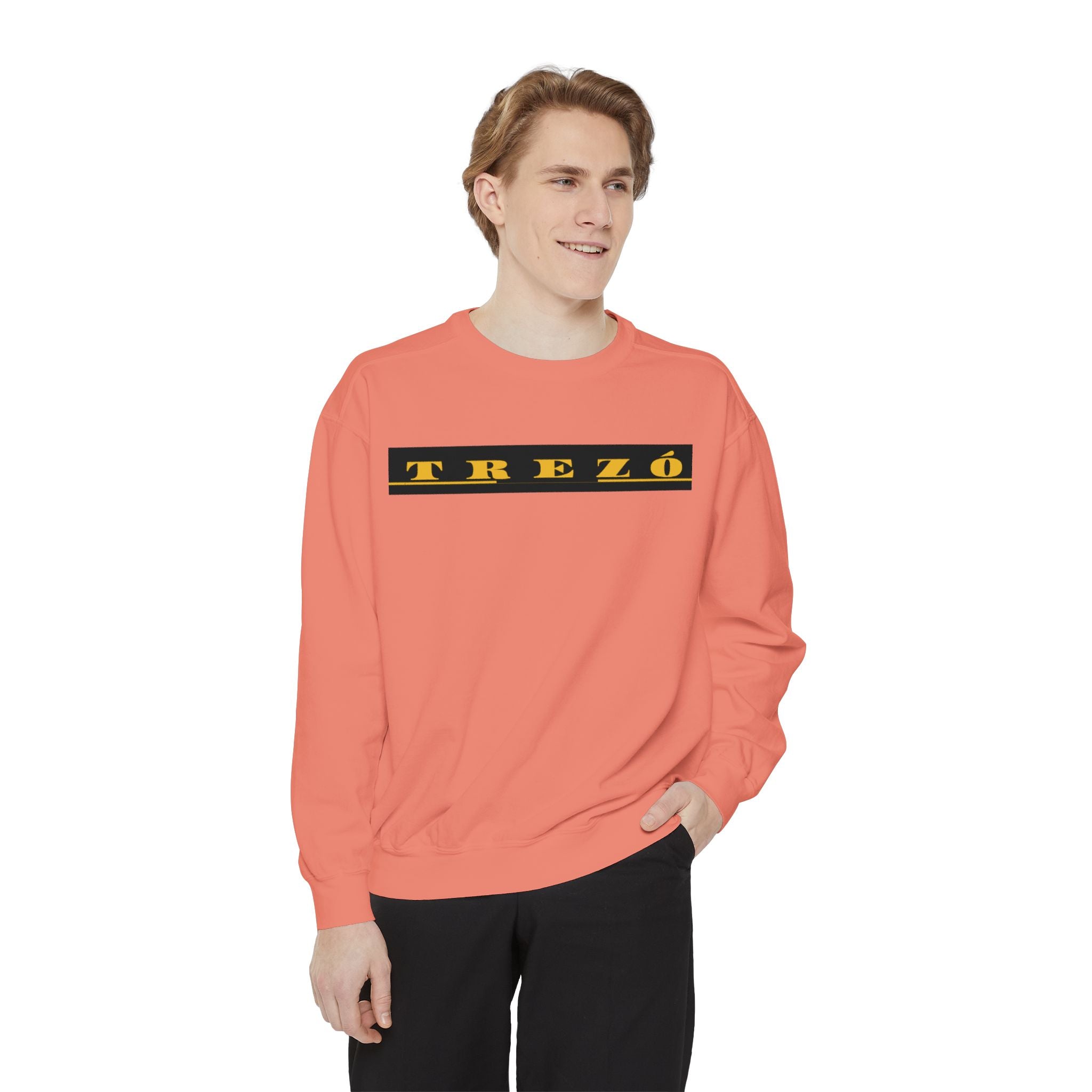 Stylish Unisex Garment-Dyed Sweatshirt - Cozy Casual Wear, Trezó Design, Perfect for Fall Fashion, Unique Gift Idea, Everyday Comfort