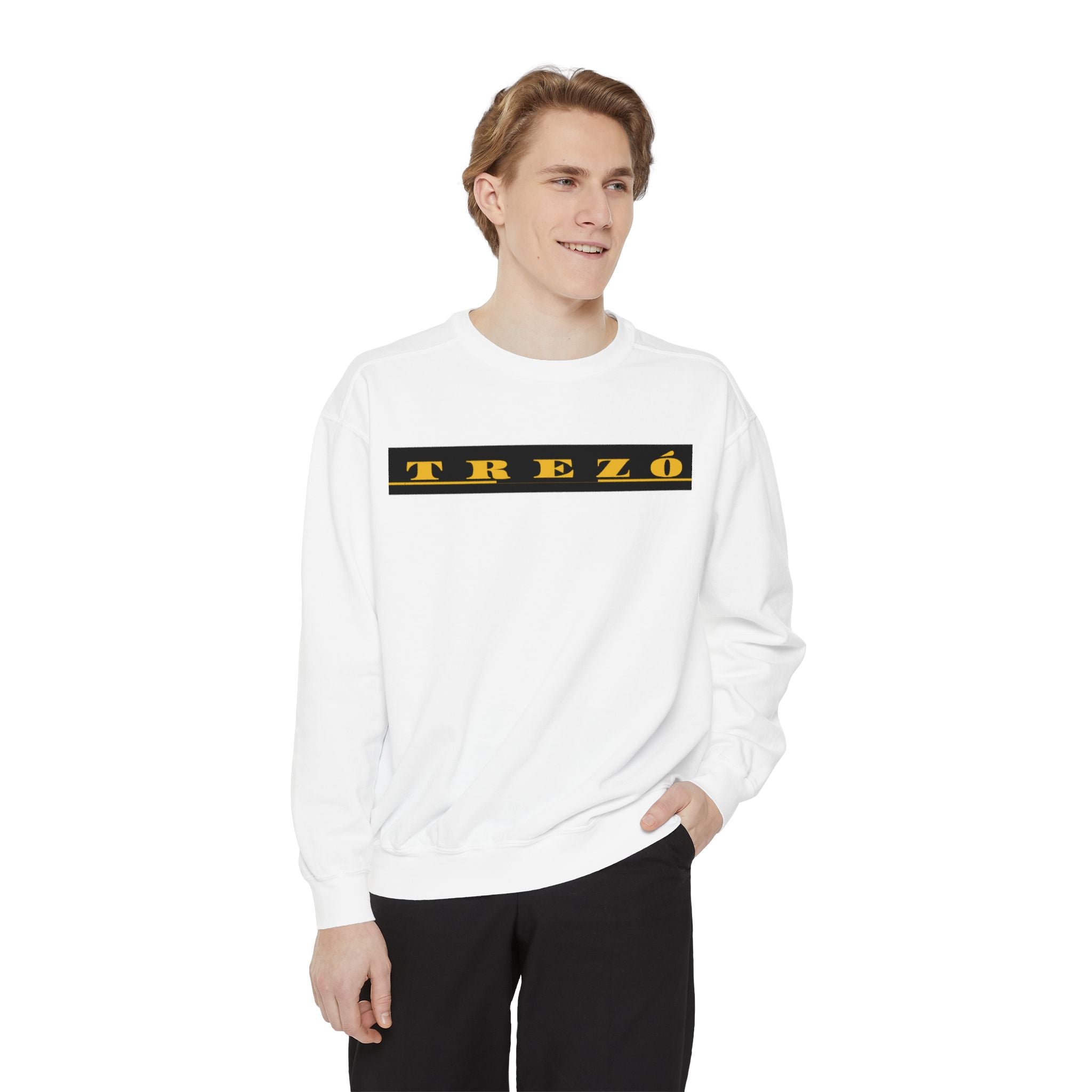 Stylish Unisex Garment-Dyed Sweatshirt - Cozy Casual Wear, Trezó Design, Perfect for Fall Fashion, Unique Gift Idea, Everyday Comfort
