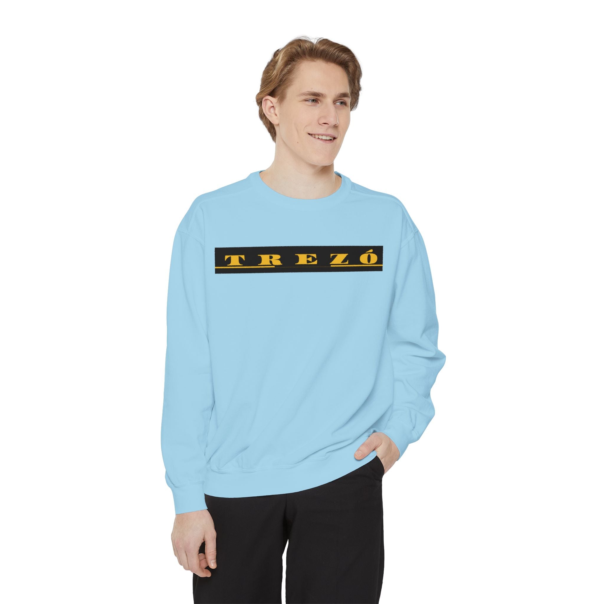 Stylish Unisex Garment-Dyed Sweatshirt - Cozy Casual Wear, Trezó Design, Perfect for Fall Fashion, Unique Gift Idea, Everyday Comfort