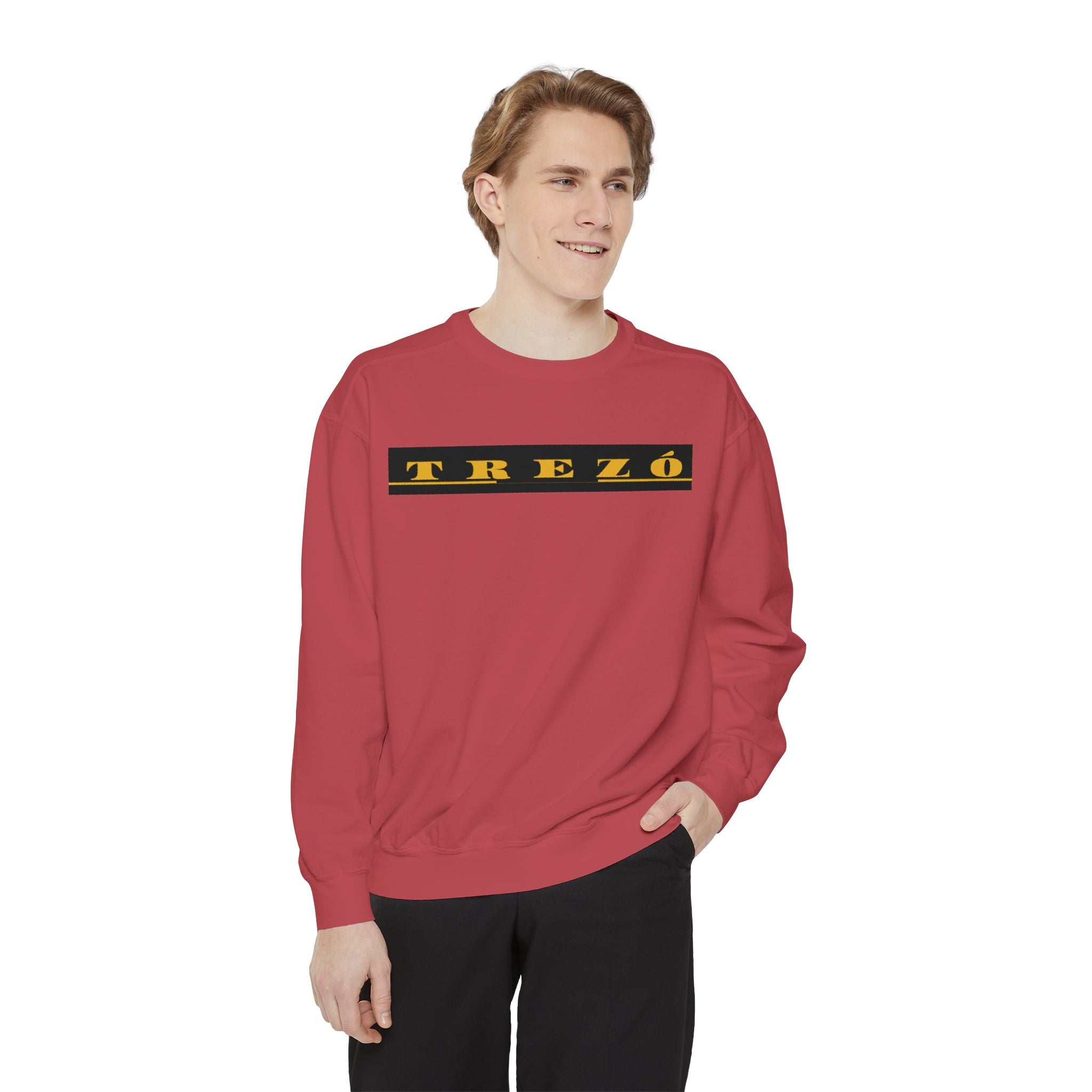 Stylish Unisex Garment-Dyed Sweatshirt - Cozy Casual Wear, Trezó Design, Perfect for Fall Fashion, Unique Gift Idea, Everyday Comfort