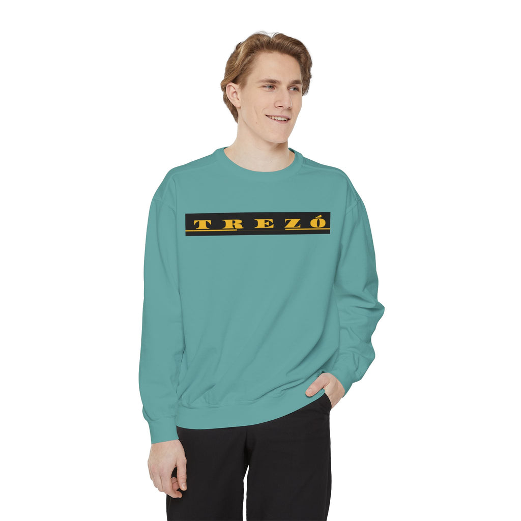 Stylish Unisex Garment-Dyed Sweatshirt - Cozy Casual Wear, Trezó Design, Perfect for Fall Fashion, Unique Gift Idea, Everyday Comfort